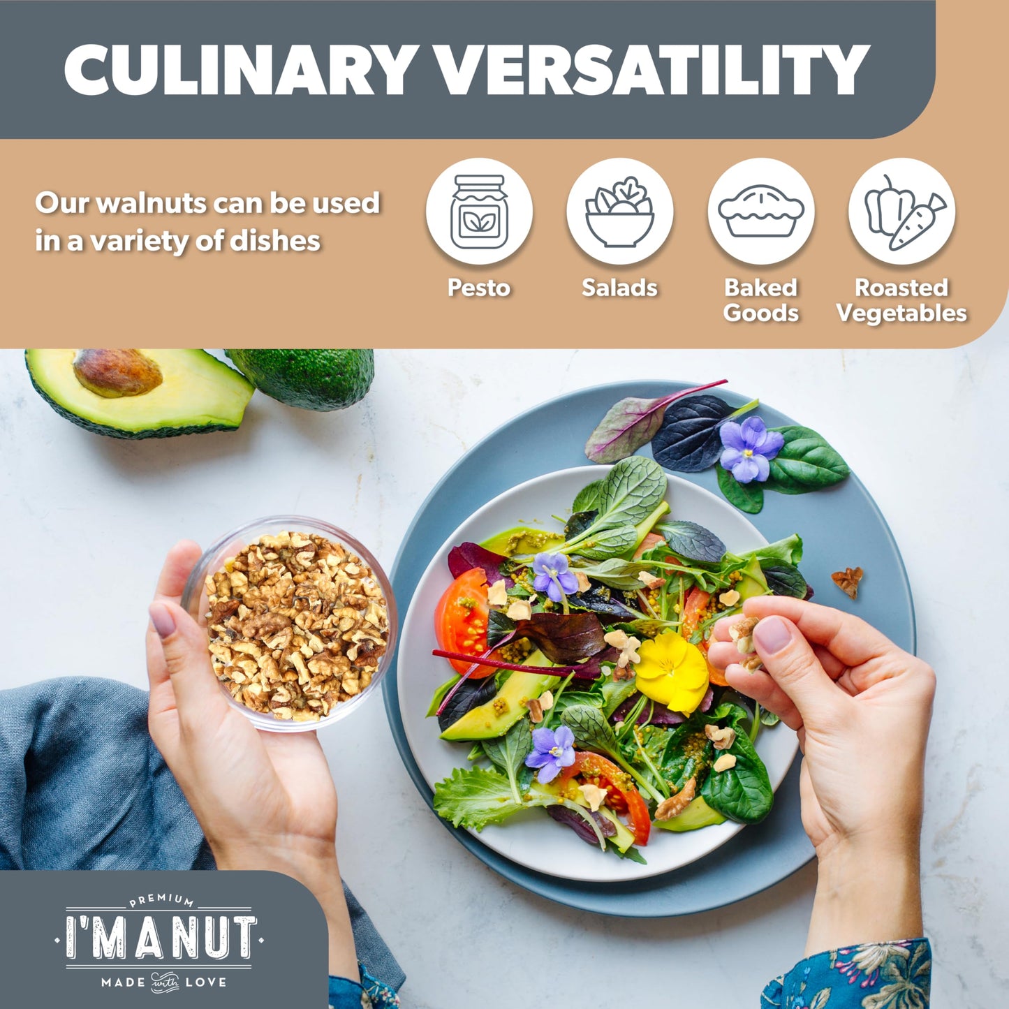 Walnuts - Chopped Raw 1Kg Pack